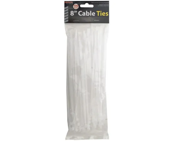 Bulk Buys MT804 — 8-Inch Cable Ties - 100 Pack for Versatile Use