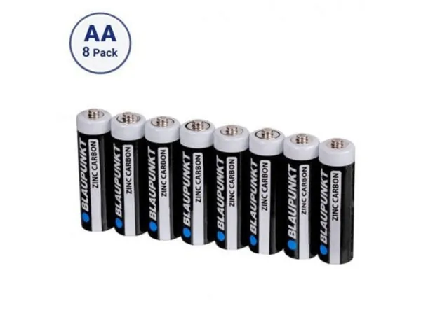 Bulk Buys DA158 — Blaupunkt AA Zinc Carbon Batteries - 8 Pack
