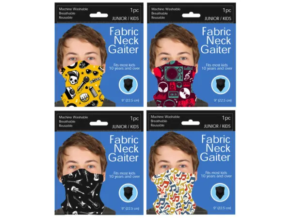 Bulk Buys MO176 — Trendy Kids Music-Themed Neck Gaiter