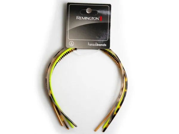 bulk buys CA532 - 4 Pack Assorted Color Skinny Headbands