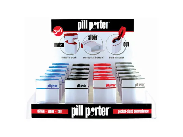 bulk buys GW782 - Versatile 3-in-1 Pill Porter with Countertop Display