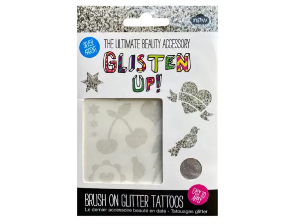 Bulk Buys CA507 — Assorted Glisten Up Temporary Tattoos - Silver, Pink & Gold