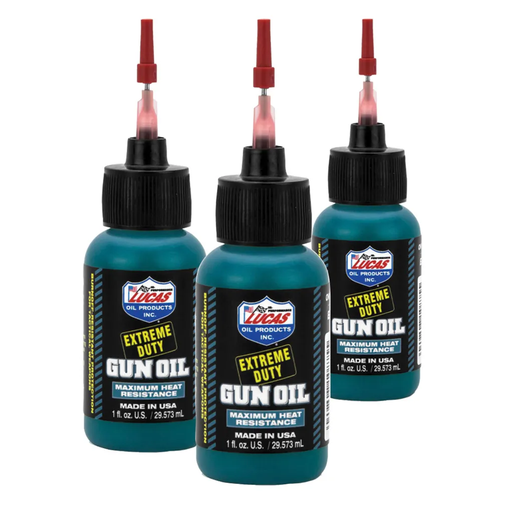 LUCASOIL 10875 — Lucas Oil Extreme Duty Gun Oil - 3 Pack, 1 oz Each