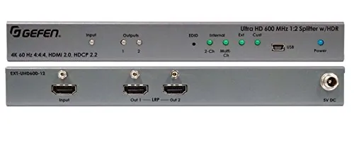 Gefen EXT-UHD600-12 — 4K ULTRA HD 600 MHZ 1:2 SPLITTER W/ HDR