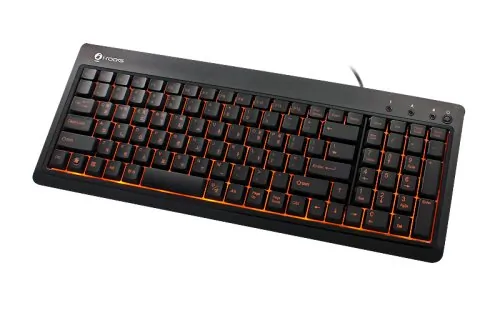 GLOBAL SILICON ELECTORNICS KR-6820E-BK - IROCKS Blue LED Backlit Mechanical Keyboard - Black