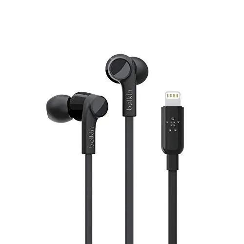 Belkin G3H0001BTBLK — LTG,IN-EAR HEADPHONES,BETTER,BLACK. ROCKSTAR HEADPHONES WITH LIGHTNING CONNECTOR