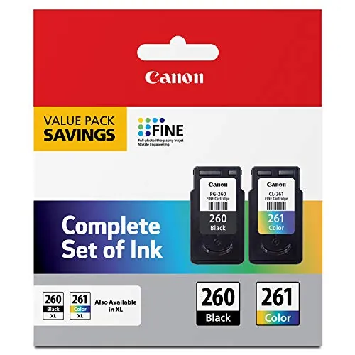 CANON 3725C006 — PG-260 and CLI-261 Ink Cartridge Value Pack