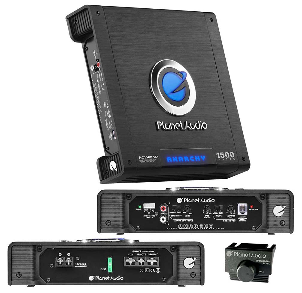 PLANET AUDIO AC15001M - Planet Class AB Monoblock Amplifer 1500W Anarchy Series