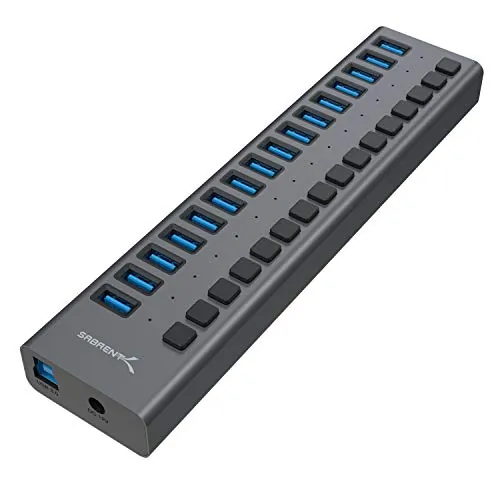 Sabrent HB-PU16 — 16-Port USB 3.0 Data Hub with Individual Switches