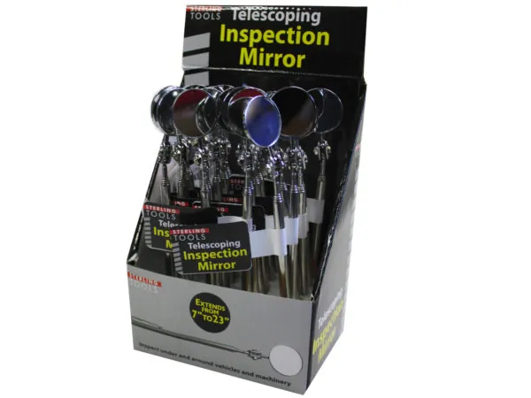 Bulk Buys HF227 — Telescoping Mini Inspection Mirror with Pen Clip