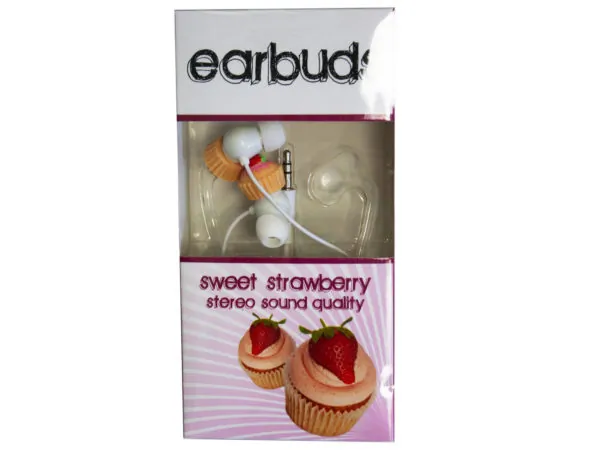 bulk buys EC373 - Cupcake Stereo Wired Earbuds with Enhanced Sound Quality