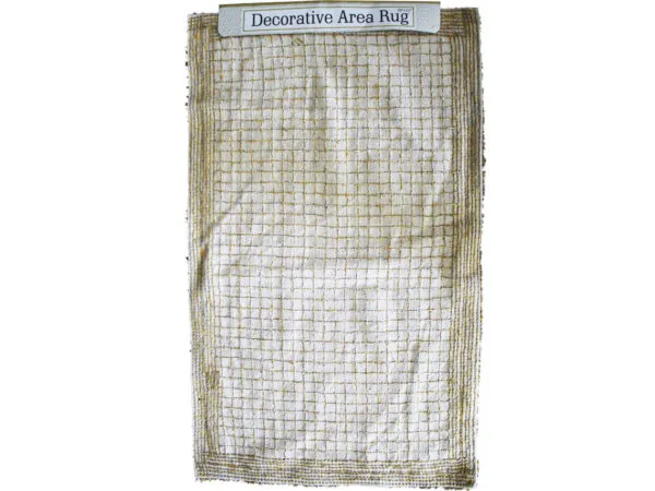 Bulk Buys OP995 — 20" x 32" Colorful Checkered Border Cotton Area Rug