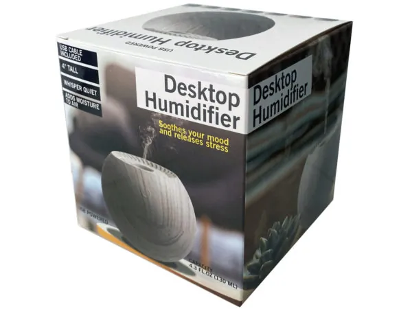 Bulk Buys HF233 — Compact Gray Wooden Humidifier & Purifier 130ml
