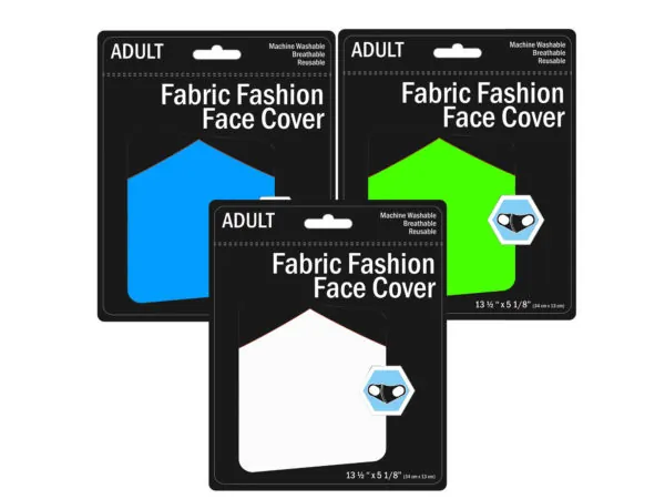 bulk buys MO185 - Bright Neon Washable Adult Face Masks - 3 Pack