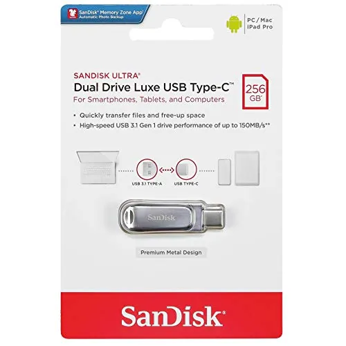 Western Digital SDDDC4-256G-A46 — SANDISK ULTRA DUAL DRIVE LUXE USB TYPE-C FLASH DRIVE 256GB