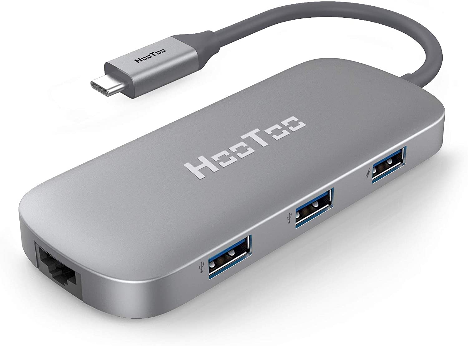 HooToo HT-UC007 - USB C Hub, USB C Adater with Ethernet Port, 4K HDMI, 100W Po