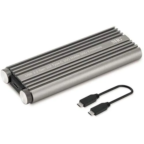 Siig JU-SA0X11-S1 — SIIG RD JU-SA0X11-S1 USB3.2 Gen 2x2 Type-C 20G MVMe SSD Enclosure Brown Box