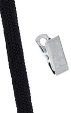 BRADY 2135-3551 - Black Flat Braid Lanyard with Bulldog Clip - 36 - 100 Pack