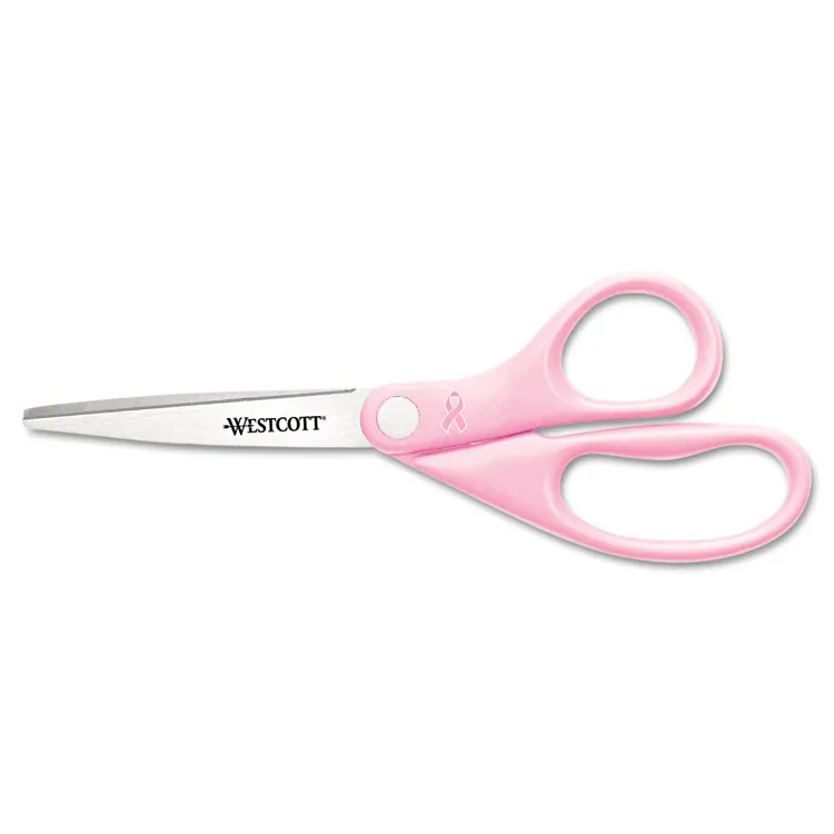 ACME UNITED CORPORATION ACM 15387 — Westcott 8 BCA Pink Straight Cut Scissors - 8 Overall Length - Straight-left/right - Stainless Steel - Pink - 1 Each
