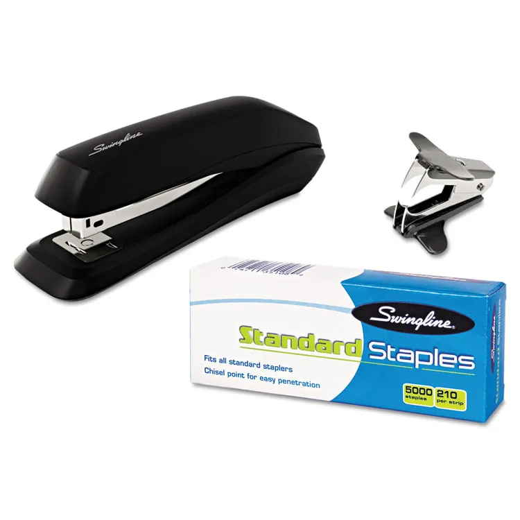 ACCO Brands SWI 54551 — Swingline Standard Stapler Value Pack - 15 Sheets Capacity - 210 Staple Capacity - Full Strip - 1/4 Staple Size - Black