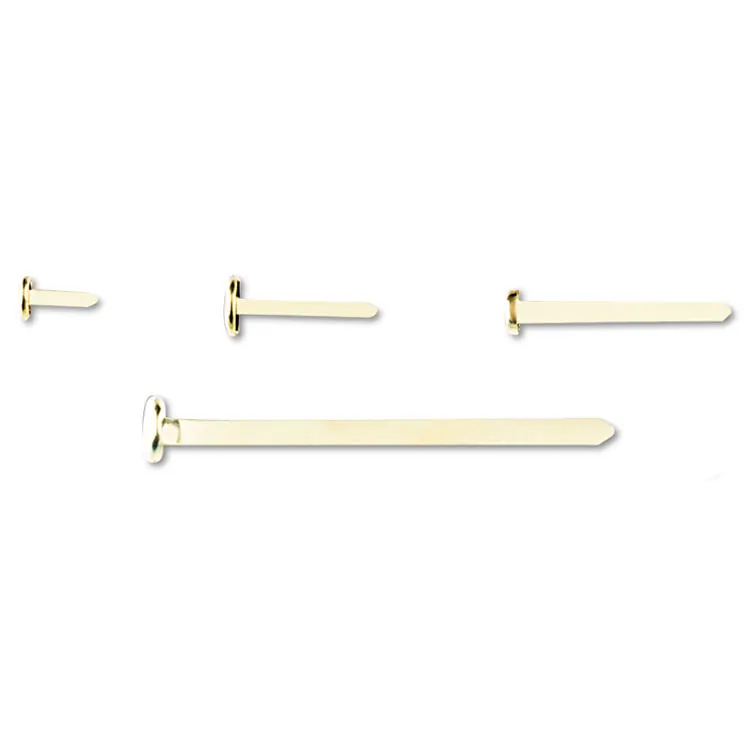 ACCO Brands ACC 71507 — Acco Brass Fasteners - 2 Length - 100 Sheet Capacity - Flexible, Heavy Duty, Corrosion-free, Self-piercing Point, Rust Proof - 100 / Box - Brass