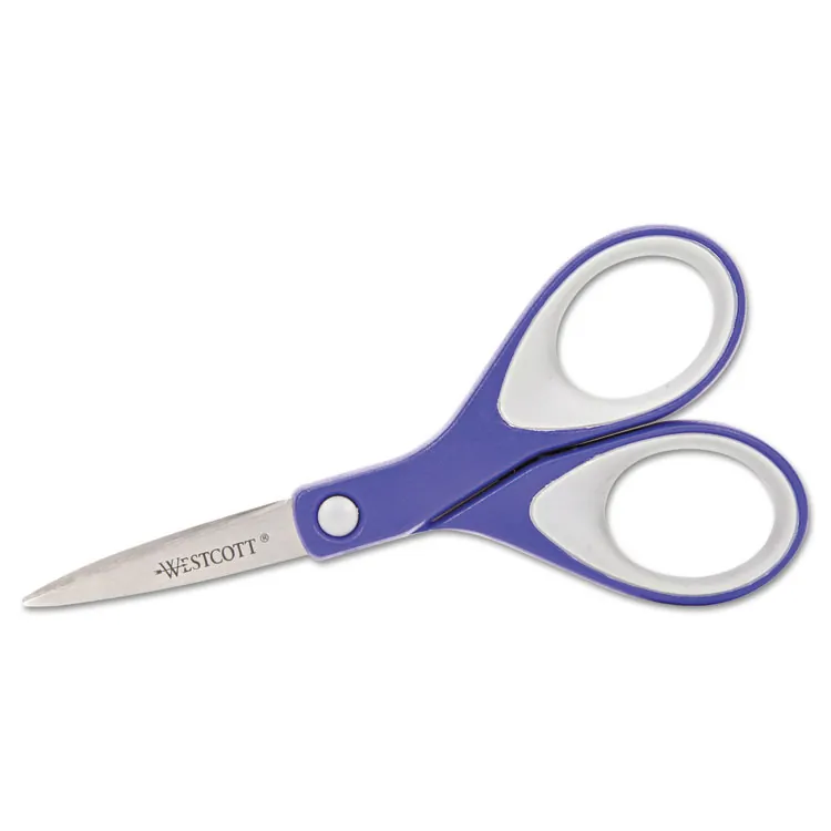 ACME UNITED CORPORATION ACM 15554 — Westcott KleenEarth Soft Handle Scissors - 8 Overall Length - Left/Right - Stainless Steel - Straight Tip - Blue - 1 Each
