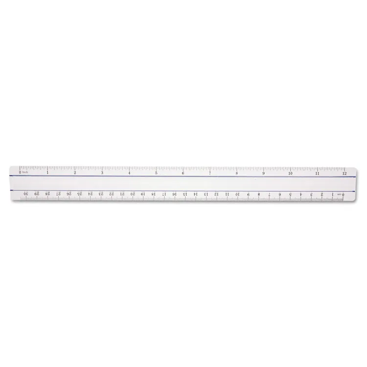 ACME UNITED CORPORATION ACM 15571 — Acme United 12 Clear Magnifying Ruler - 12 Length - 1/16 Graduations - Imperial, Metric Measuring System - Glass - 1 Each - Clear