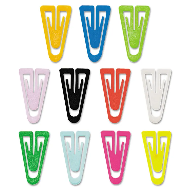 ADVANTUS CORPORATION GEM PC0300 — Gem Office Products Triangular Paper Clips - Medium - for Paper, File - Non-magnetic - 500 / Box - Assorted - Plastic