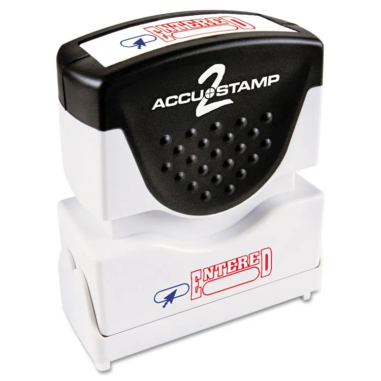 CONSOLIDATED STAMP COS 035525 — Consolidated Stamp 2-color APPROVED Message Stamp - Message Stamp - APPROVED - Red, Blue - Rubber Grip - 1 Each