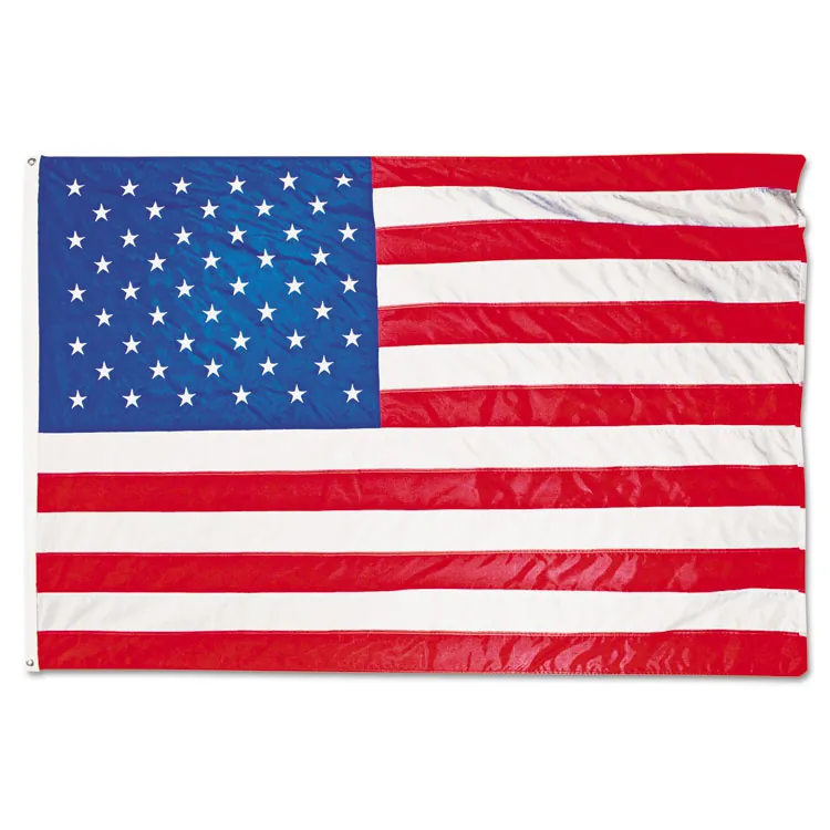 ADVANTUS CORPORATION AVT MBE002270 — Advantus Heavyweight Nylon Outdoor U.S. Flag - United States - 96 x 60 - Heavyweight, Grommet, Durable - Nylon, Brass - Red, White, Blue
