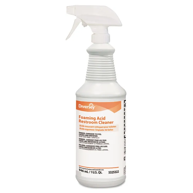 DIVERSEY DVO 95325322 — Diversey Foaming Acid Restroom Cleaner - Ready-To-Use Liquid - 32 fl oz (1 quart) - 1 Each - Red