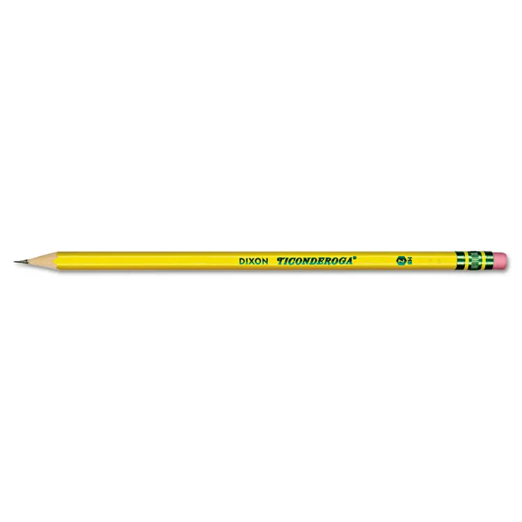 DIXON TICONDEROGA CO. DIX 13872 — Ticonderoga No. 2 Pencils - #2 Lead - Black Lead - Yellow Wood Barrel - 96 / Pack