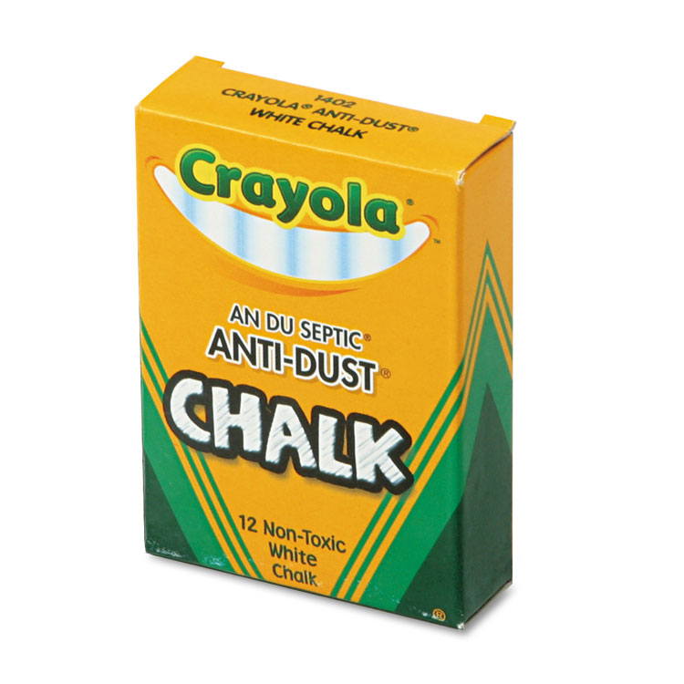 CRAYOLA CYO 501402 - Crayola Anti-Dust Chalk - 3.3 Length - 0.4 Diameter - White 