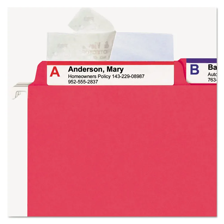 SMEAD MANUFACTURING CO. SMD 67608 — Smead Seal and View Label Protectors - 1.68 Length x 8 Width - Clear - 100/Pack