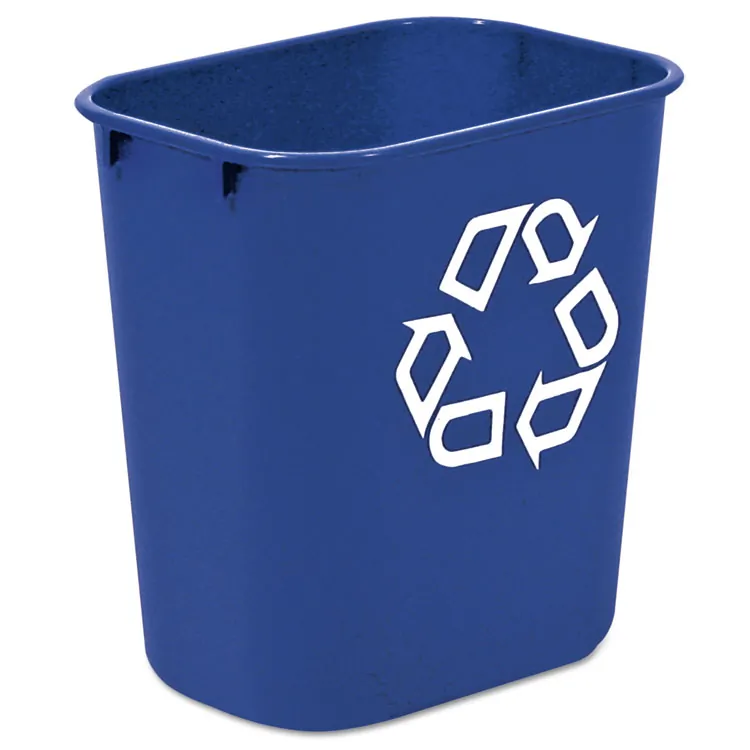 Rubbermaid RCP 295773BLUE — Rubbermaid Commercial Large Recycling Wastebasket - 10.30 gal Capacity - Rectangular - 19.9 Height x 11 Width - Plastic - 1 Each