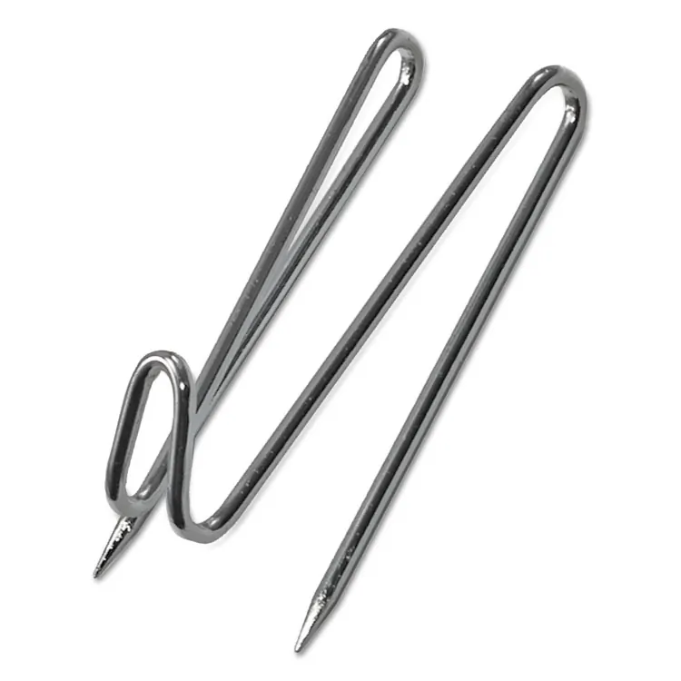 ADVANTUS CORPORATION AVT 75370 — Advantus Panel Wall Wire Hooks - for Calendar, Notes, Memo, Wall, Cubicle, Key - Silver - 25 / Pack