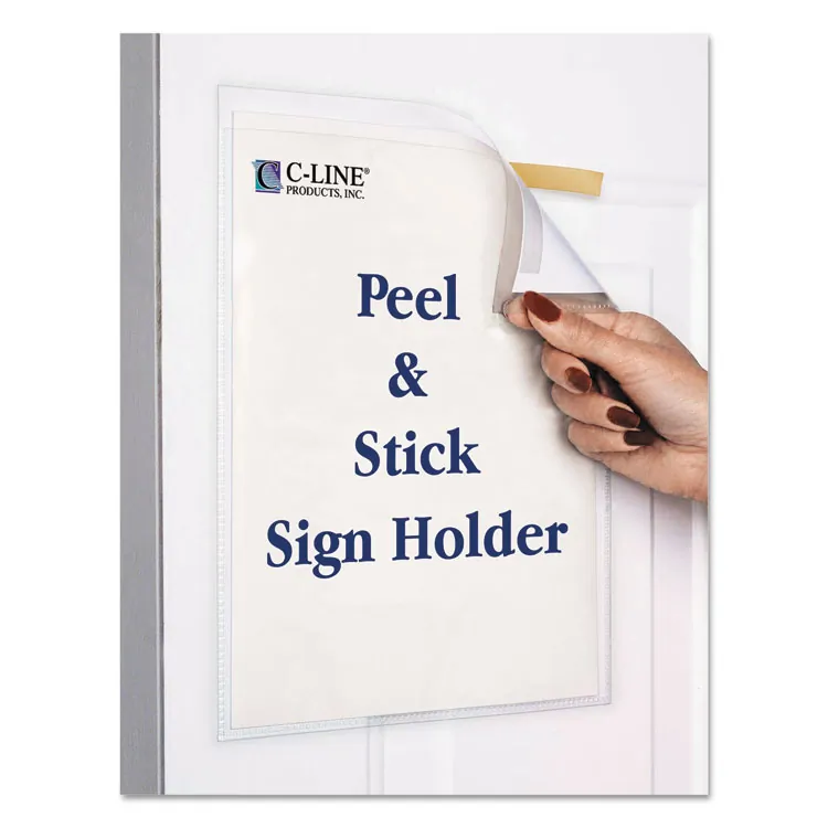 C-LINE CLI 36911 — C-Line Display Pockets - Peel & Stick, 8-1/2 x 11, 10/PK, 36911