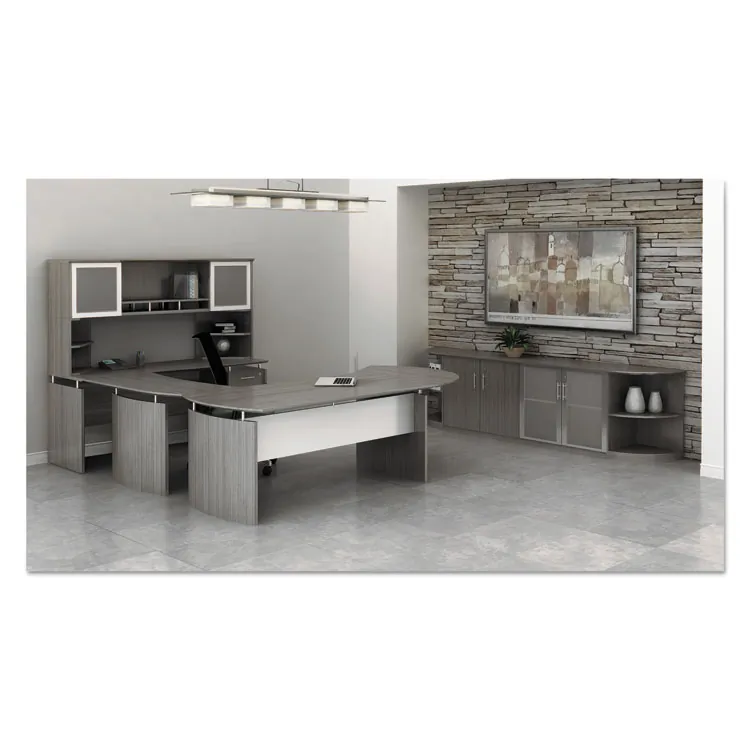 SAFCO PRODUCTS MLN MNPOLGS — Mayline Medina Corner Support for Hutches - 15 x 15 x 20 - 2 Shelve(s) - Finish: Gray Steel Laminate