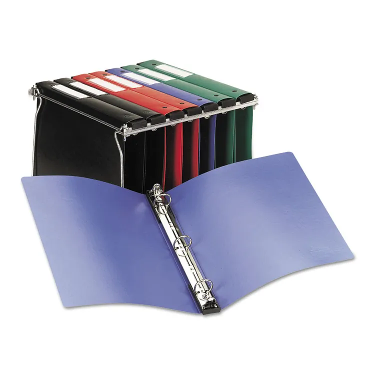 Avery Dennison AVE 14803 — Avery® Hanging Storage Flexible Binder - 1 Binder Capacity - Letter - 8 1/2 x 11 Sheet Size - 175 Sheet Capacity - 3 x Round Ring Fastener(s) - Vinyl - Red - Gap-free Ring, Label Holder, Non-stick, Locking Ring, Sturdy, Flexible - 1 Each
