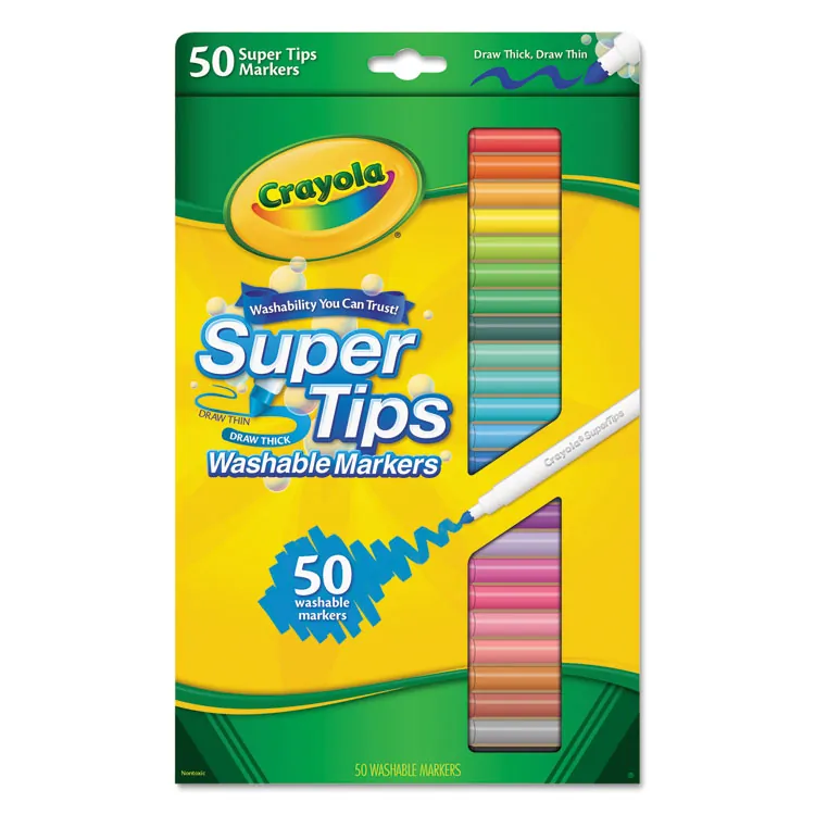 CRAYOLA CYO 588610 — Crayola Super Tips 10-color Washable Markers - Assorted - 10 / Set