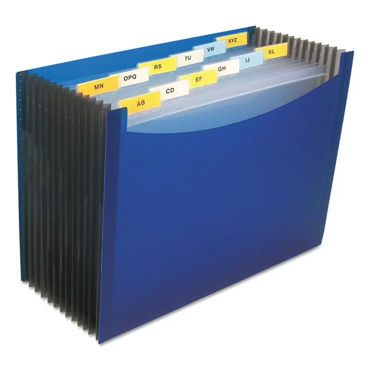 C-LINE CLI 48235EA — C-Line 13-Pocket Expanding Files - Letter - 8.50 Width x 11 Length Sheet Size - 900 Sheet Capacity - 9 Expansion - 13 Pockets - 12 Dividers - Polypropylene - Blue - 1 Each