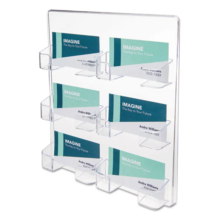 DEFLECTO DEF 70841 — Deflecto Business Card Holder - Acrylic - 1 Each - Clear