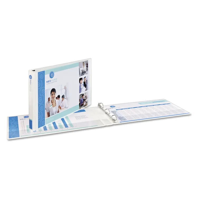 Avery Dennison AVE 72124 — Avery® Heavy-Duty View Binder - 1 Binder Capacity - Tabloid - 11 x 17 Sheet Size - 250 Sheet Capacity - Slant Ring Fastener(s) - 2 Pocket(s) - Polypropylene - White - Recycled - Pocket, Heavy Duty - 1 Each
