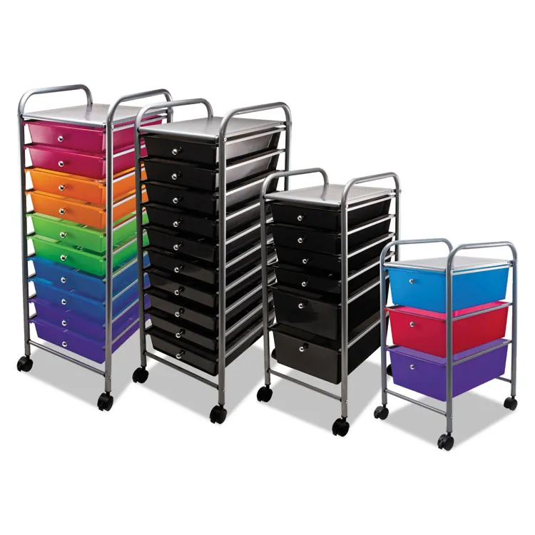 ADVANTUS CORPORATION AVT 34005 — Advantus 6-Drawer Organizer - 6 Drawer - 4 Casters - x 32 Width x 15.3 Depth x 13 Height - Chrome Metal Frame - 1 Each