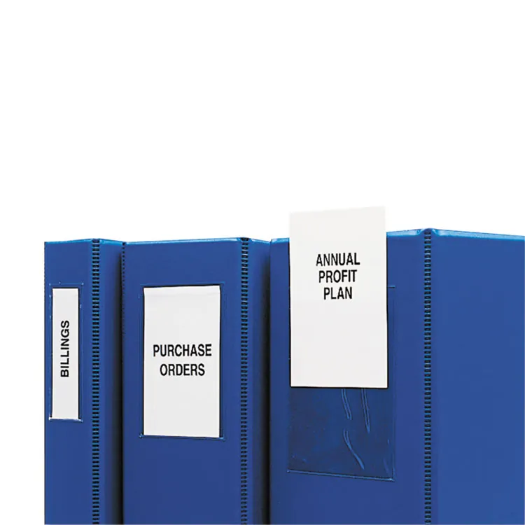 C-LINE CLI 70025 — C-Line Self-Adhesive Binder Label Holders - For 2-3 inch Ring Binders, Peel & Stick, 2-1/4 x 3-5/8, 12/PK, 70025