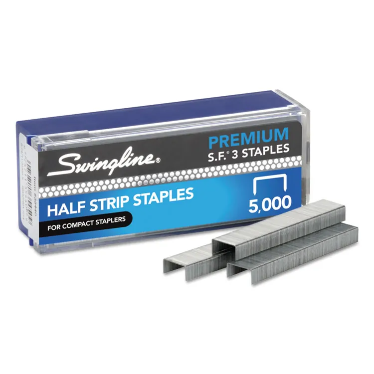 ACCO Brands S7035440F — Swingline S.F. 3 Premium Staples - 105 Per Strip - Premium - 1/4" Leg - for Paper - Chisel Point - Silver - 5000 / Box