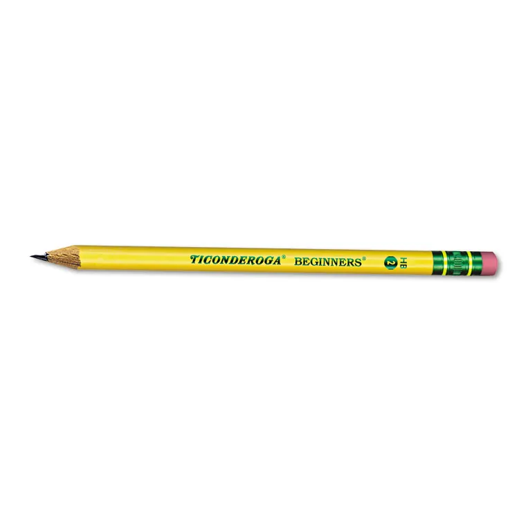 DIXON TICONDEROGA CO. DIX 13308 — Ticonderoga Beginner Pencil with Eraser - #2 Lead - Yellow Barrel - 12 / Dozen