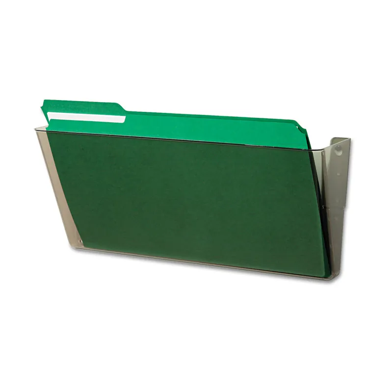 DEFLECTO DEF 73202 — Deflecto Stackable DocuPocket - 1 Compartment(s) - 7 Height x 13 Width x 4 Depth - Stackable - Smoke - 1 Each