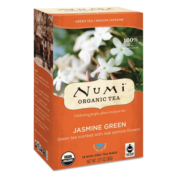 NUMI NUM 10109 — Numi Gunpowder Green Organic Tea - Green Tea - Gunpowder Green - 18 Teabag - 18 / Box
