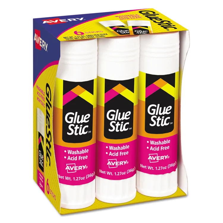 Avery Dennison AVE 98089 - Avery Glue Stick - 0.26 oz - 18  Pack - White